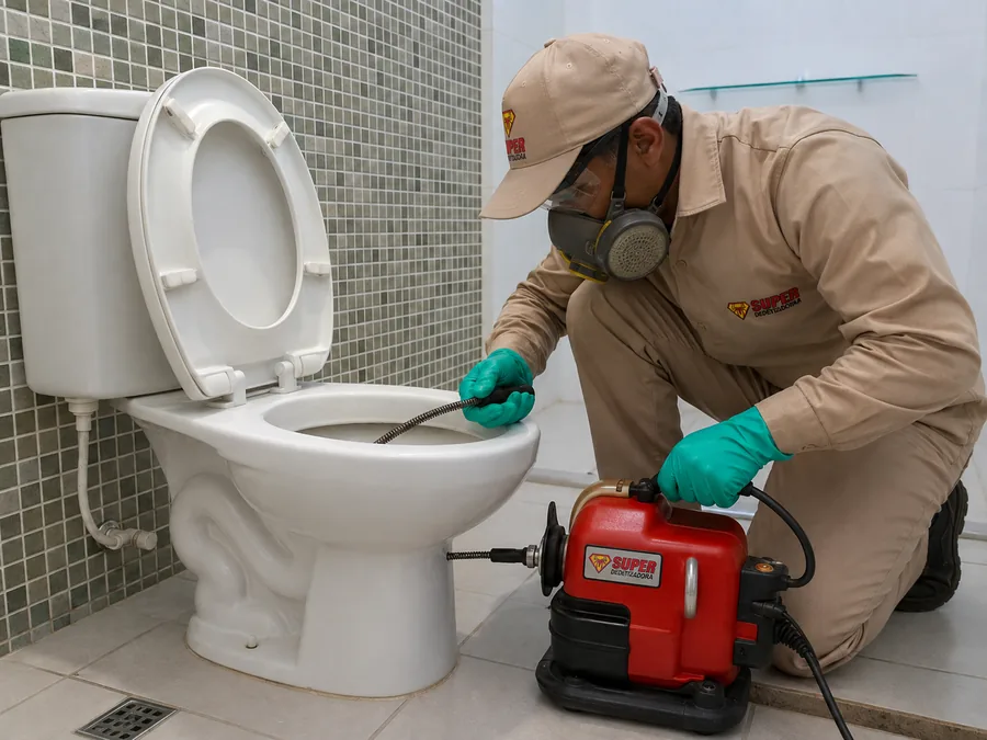 Desobstrução de vaso sanitário